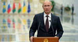 Präsident Putin beim Treffen in Minsk. Bild: Kreml