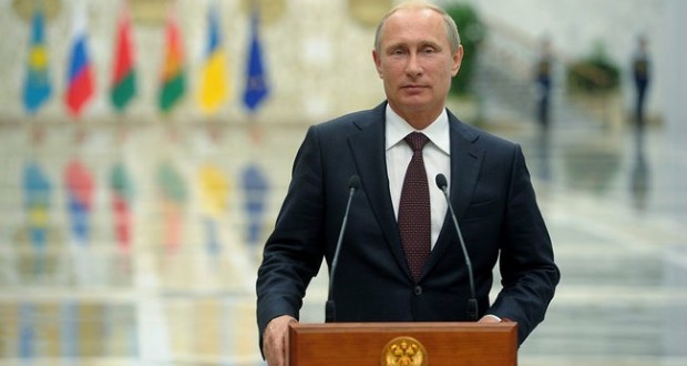 Präsident Putin beim Treffen in Minsk. Bild: Kreml