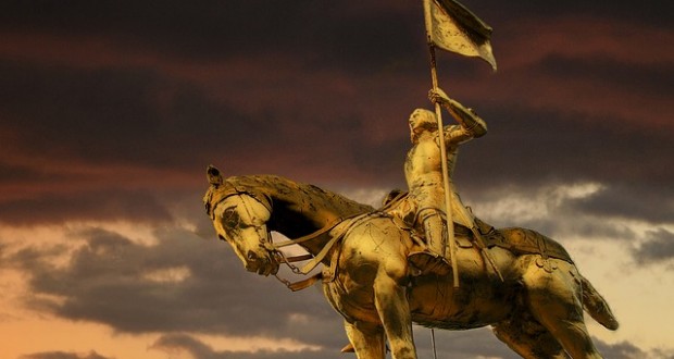 Statue der Jeanne d'Arc.