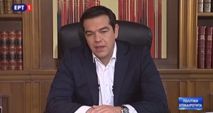 Alexis Tsipras im Gespräch mit dem griechischen Fernsehen. Bild: Youtube
